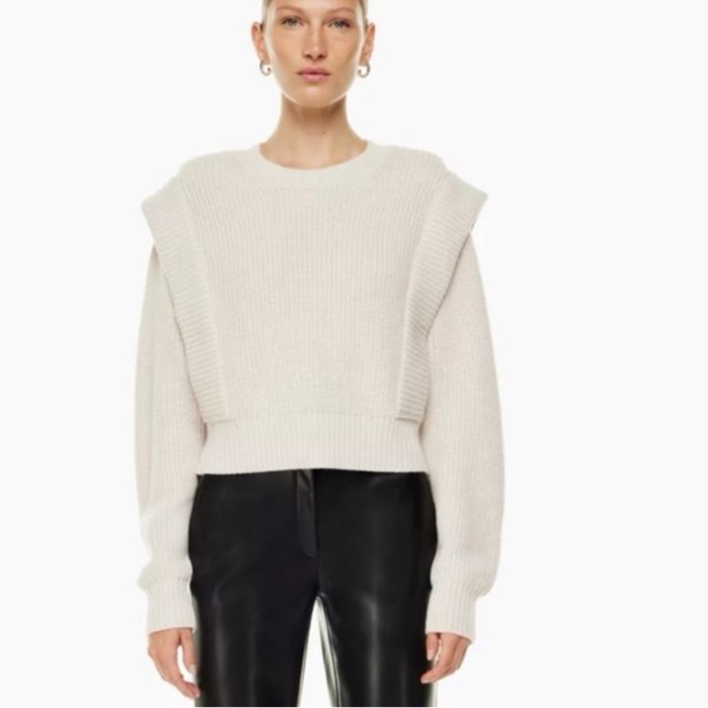 Aritzia Babaton Grazia Sweater Cream White